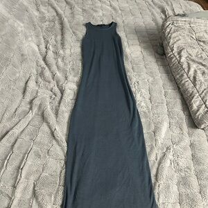 Scotch & Soda Sleeveless Gray/Navy Maxi Dress